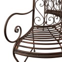 Clayre & Eef Panca da giardino 160x82x87 cm Marrone Nero  Ferro
