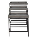 Clayre & Eef Supporto per piante set di 3 Grigio Ferro