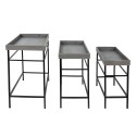 Clayre & Eef Supporto per piante set di 3 Grigio Ferro
