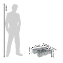 Clayre & Eef Pflanzkübel 2er Set Grau Metall