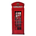 Clayre & Eef Decorazione murale  30x75 cm Rosso Bianco  Ferro Telephone