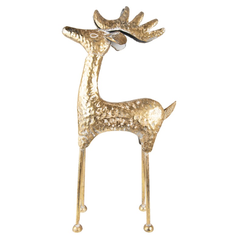 Clayre & Eef Statuetta Cervo 73 cm Color oro Metallo