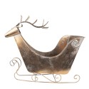 Clayre & Eef Figurine Luge 54 cm Couleur cuivre Métal Rennes