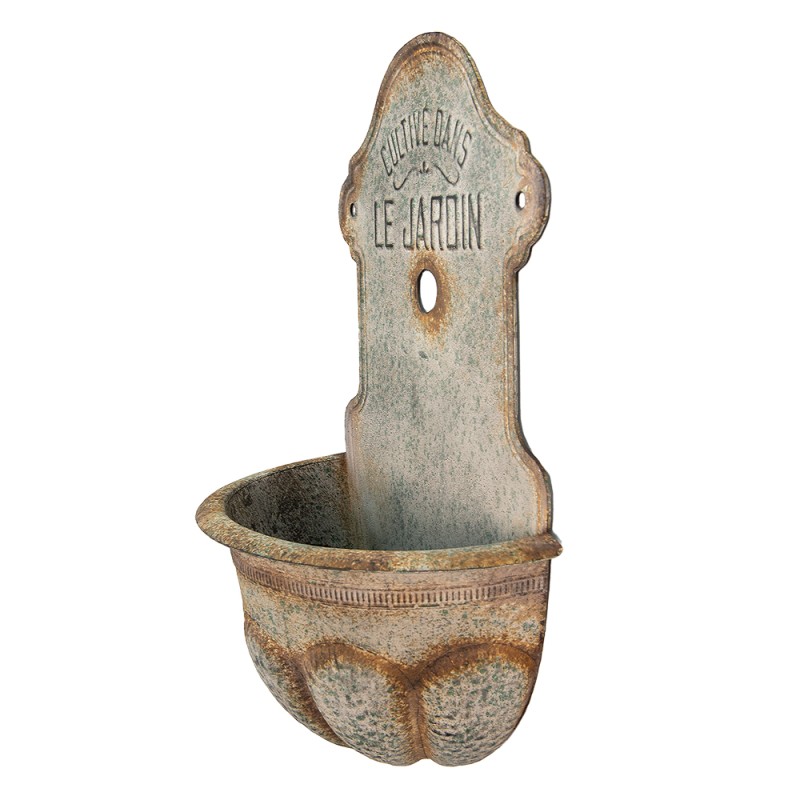 Clayre & Eef Porte-plante 46x24x69 cm Gris Métal Le jardin