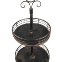 Clayre & Eef Etagère 3 laags  95 cm Zwart Ijzer Rond