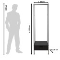 Clayre & Eef Garderobeständer 48x30x170 cm Schwarz Eisen