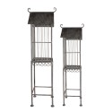 Clayre & Eef Decorazione gabbia set di 2 Grigio Metallo