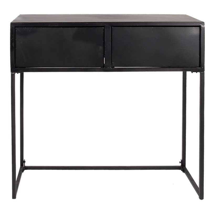 Clayre & Eef Side Table 80x33x80 cm Black Iron Rectangle