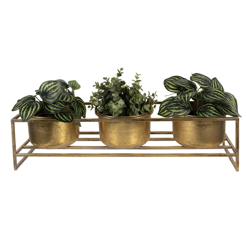 Clayre & Eef Supporto per piante 63x19x16 cm Color oro Ferro