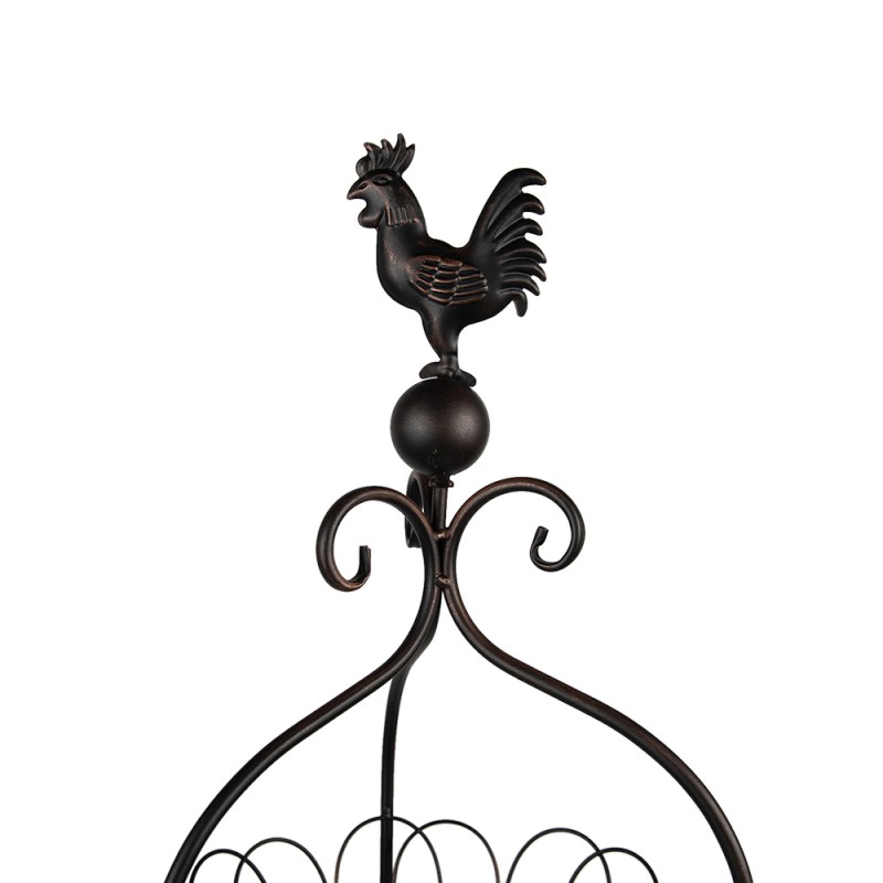 Clayre & Eef Scaffale con due cestini  Ø 26x72 cm Nero Ferro Pollo