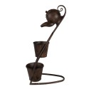 Clayre & Eef Porte-plante Théière 32x20x62 cm Marron Fer