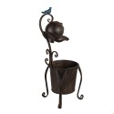 Clayre & Eef Supporto per piante Teiera 24x30x62 cm Marrone Ferro
