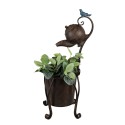 Clayre & Eef Supporto per piante Teiera 24x30x62 cm Marrone Ferro