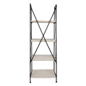 Clayre & Eef Stellingkast  60x41x181 cm Zwart Bruin Hout Ijzer