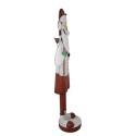 Clayre & Eef Beeld Kerstman 206 cm Wit Ijzer