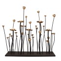 Clayre & Eef Kerzenständer 69x15x66 cm Schwarz Goldfarbig Eisen Blumen