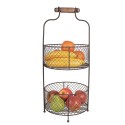Clayre & Eef Mandenrek  Ø 25x59 cm Bruin Ijzer Rond