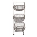 Clayre & Eef Mandenrek  35x26x71 cm Bruin Ijzer Rechthoek