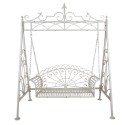 Clayre & Eef Schommelbank  173x96x213 cm Wit IJzer