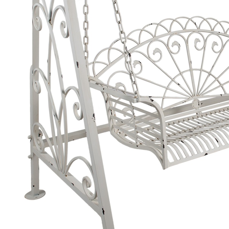 Clayre & Eef Schommelbank  173x96x213 cm Wit IJzer