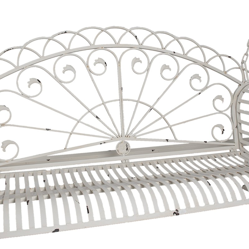 Clayre & Eef Schommelbank  173x96x213 cm Wit IJzer