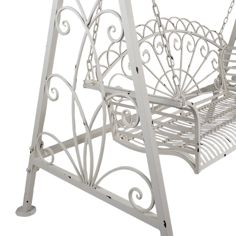 Clayre & Eef Schommelbank  173x96x213 cm Wit IJzer