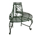 Clayre & Eef Panca da giardino 167x84x102 cm Verde Ferro Triangolo