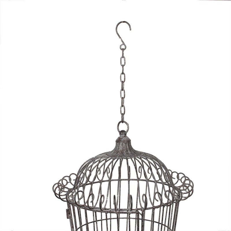 Clayre & Eef Décoration de cage Ø 36x47 cm Marron Gris Fer