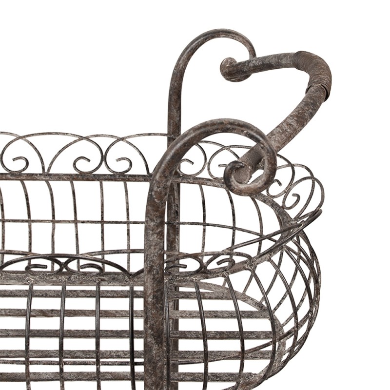 Clayre & Eef Plant Holder 69x30x82 cm Brown Iron
