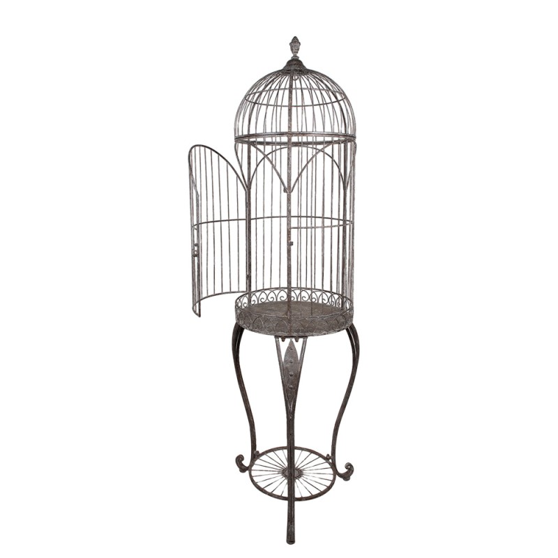 Clayre & Eef Bird Cage Decoration Ø 52x187 cm Brown Iron