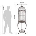 Clayre & Eef Bird Cage Decoration Ø 52x187 cm Brown Iron