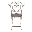Clayre & Eef Sedia da giardino 49x49x95 cm Marrone Ferro