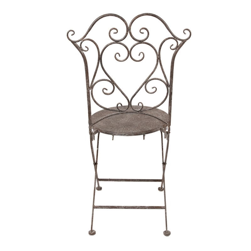 Clayre & Eef Sedia da giardino 49x49x95 cm Marrone Ferro