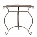 Clayre & Eef Plant Table Set of 2 76x38x75  / 64x32x65 cm Brown Iron Semicircle