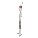 Clayre & Eef Statuetta decorativa Coniglio 88 cm Bianco Rosa  Ferro