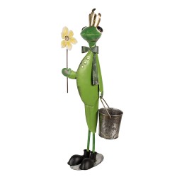 Clayre & Eef Decoratie Beeld Kikker 67 cm Groen IJzer