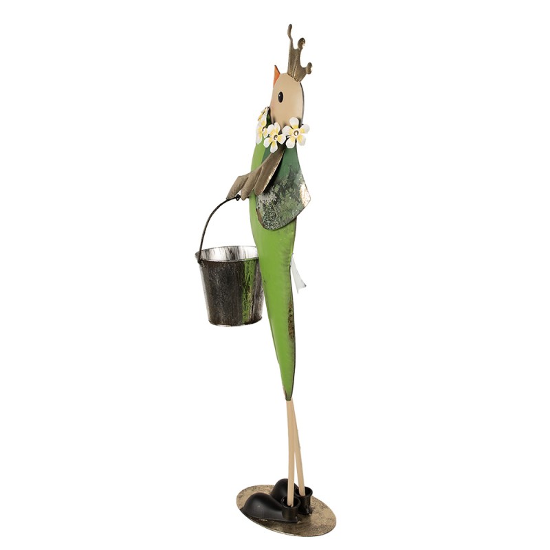 Clayre & Eef Statuetta decorativa Uccello 83 cm Verde Ferro