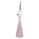 Clayre & Eef Figurine décorative Lapin 60 cm Blanc Rose Fer