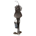 Clayre & Eef Statuetta decorativa Gnomo 67 cm Blu Bianco  Ferro