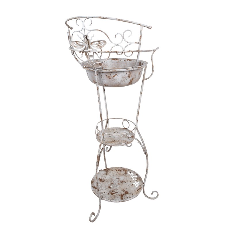 Clayre & Eef Lavabo decorativo 48x42x108 cm Bianco Marrone  Ferro