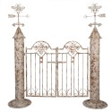 Clayre & Eef Garden gate 164x40x172 cm White Brown Iron