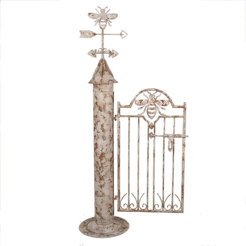 Clayre & Eef Garden gate 164x40x172 cm White Brown Iron