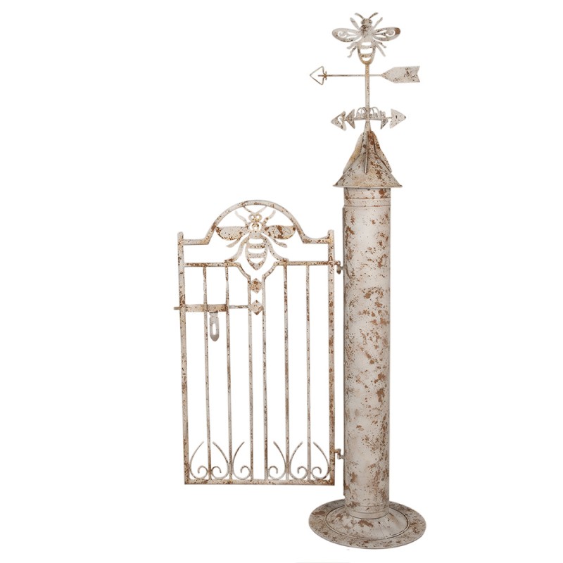 Clayre & Eef Garden gate 164x40x172 cm White Brown Iron