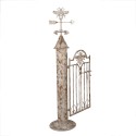 Clayre & Eef Garden gate 164x40x172 cm White Brown Iron