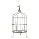 Clayre & Eef Bird Cage Decoration Bird 61 cm White Metal Round