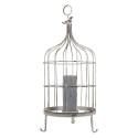 Clayre & Eef Bird Cage Decoration Bird 61 cm White Metal Round