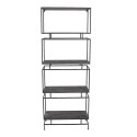 Clayre & Eef Wall Rack 61x23x160 cm Black Metal
