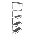 Clayre & Eef Wall Rack 61x23x160 cm Black Metal