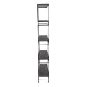 Clayre & Eef Wall Rack 61x23x160 cm Black Metal