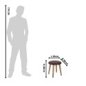 Clayre & Eef Krukje  36x36x40 cm Bruin Leder Hout